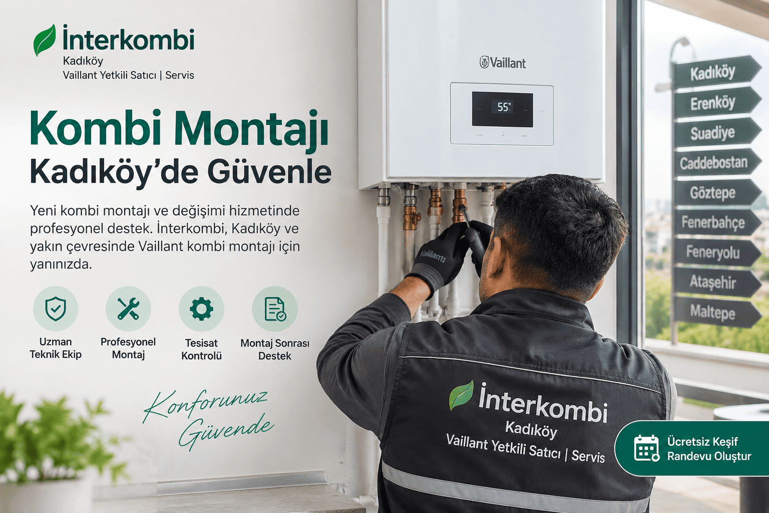 Kadıköy Kombi Montajı | Vaillant Kombi Montaj Hizmeti